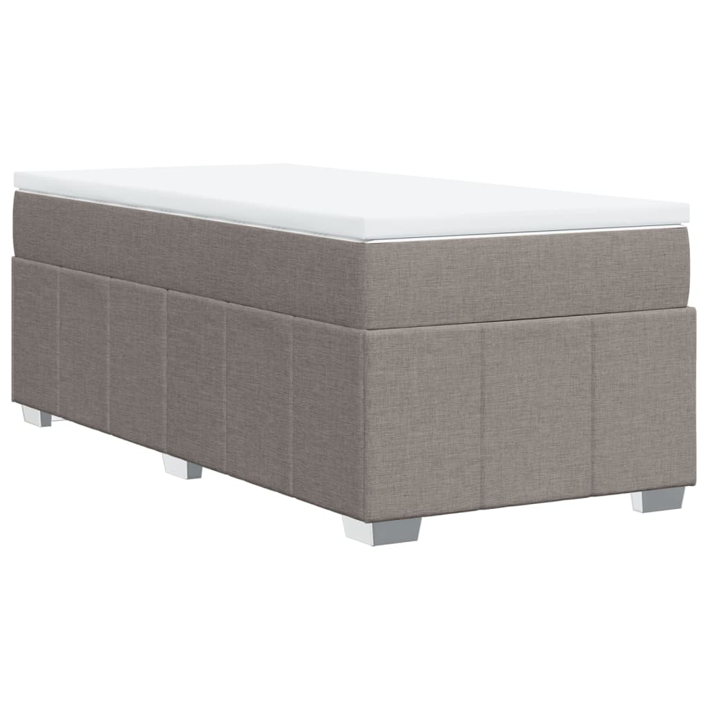 Sommier à lattes de lit avec matelas Taupe 90x200 cm Tissu - XIOS