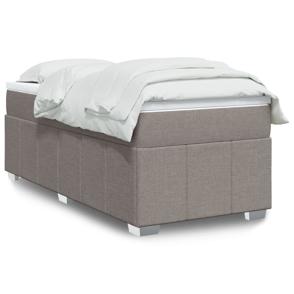 Sommier à lattes de lit avec matelas Taupe 90x200 cm Tissu - XIOS