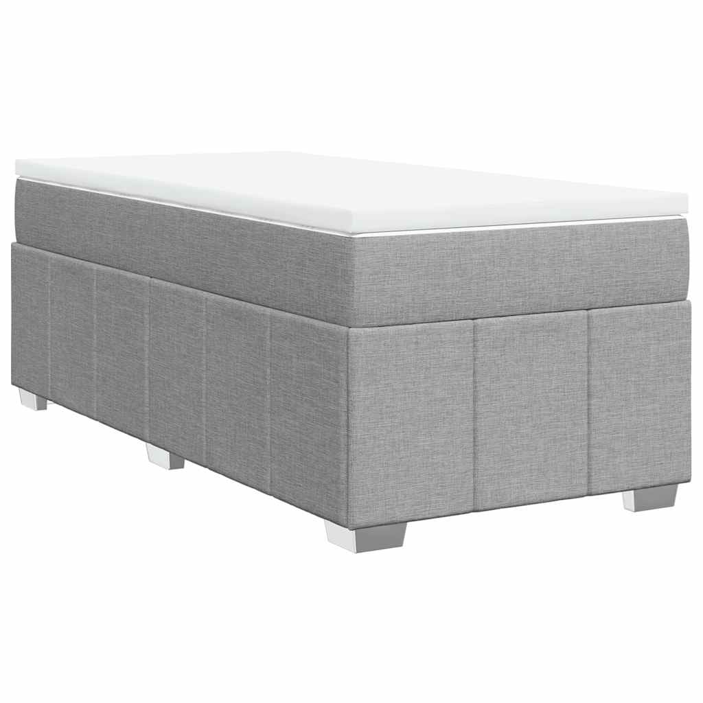 Sommier à lattes de lit avec matelas Gris clair 100x200cm Tissu - XIOS