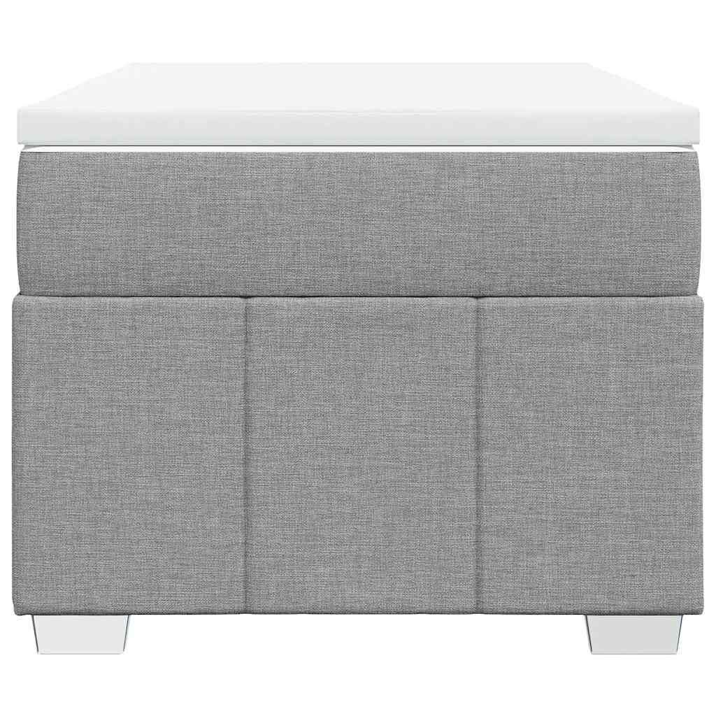 Sommier à lattes de lit avec matelas Gris clair 100x200cm Tissu - XIOS