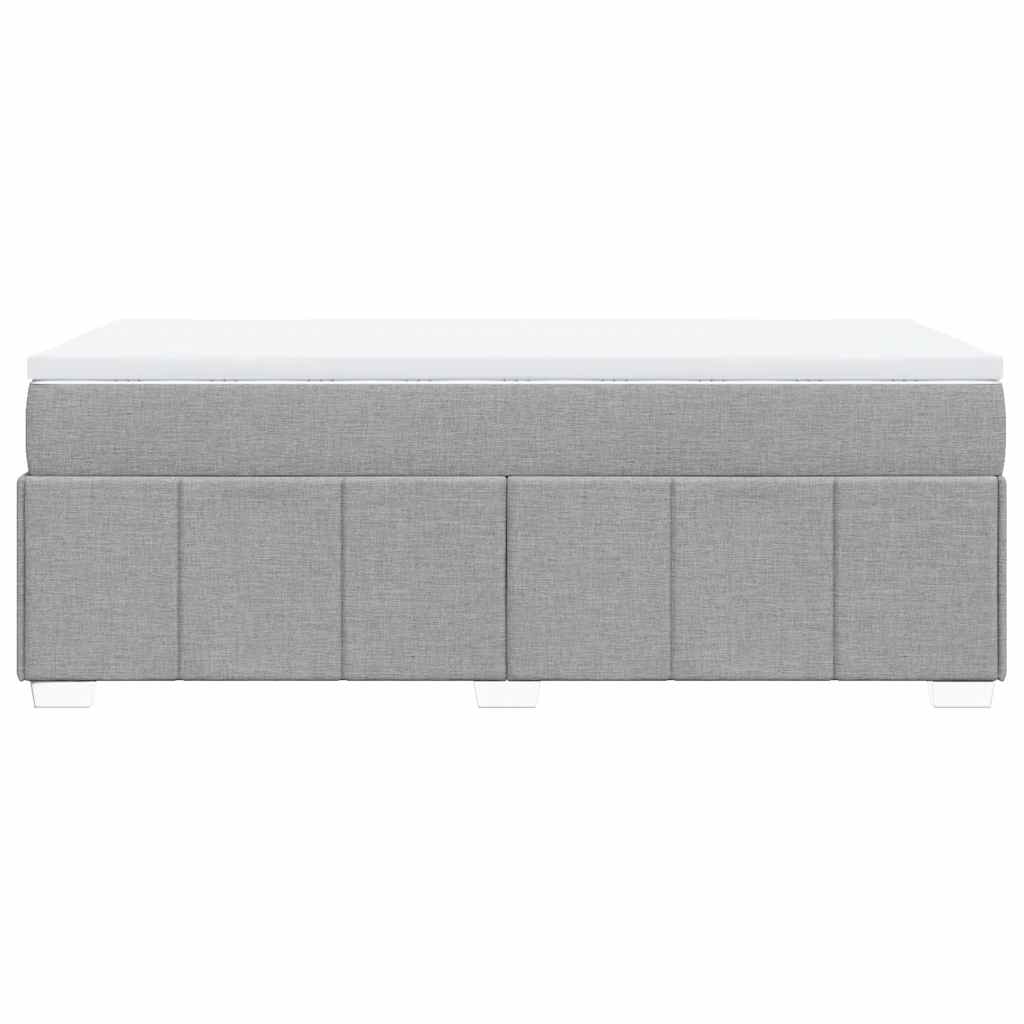 Sommier à lattes de lit avec matelas Gris clair 100x200cm Tissu - XIOS