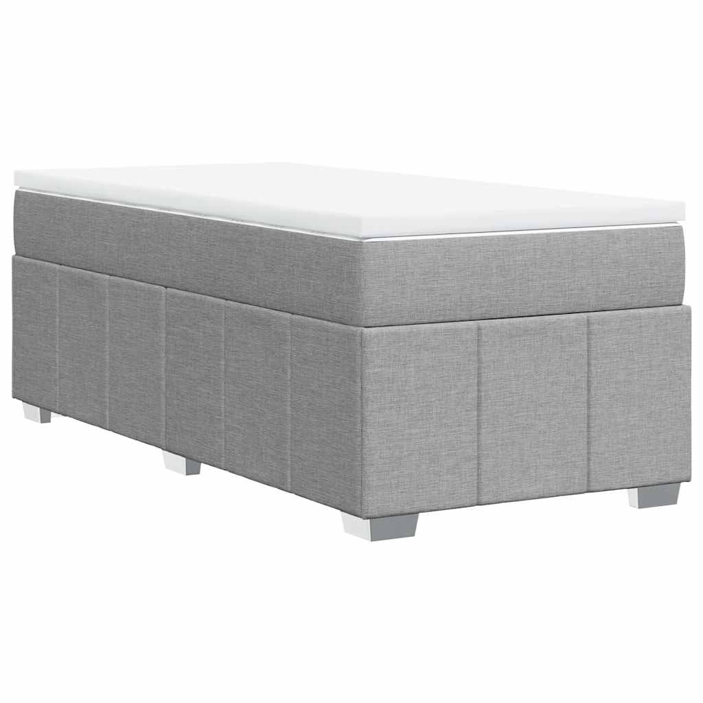 Sommier à lattes de lit avec matelas Gris clair 100x200cm Tissu - XIOS