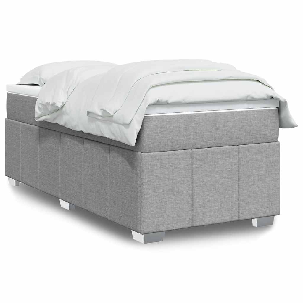 Sommier à lattes de lit avec matelas Gris clair 100x200cm Tissu - XIOS