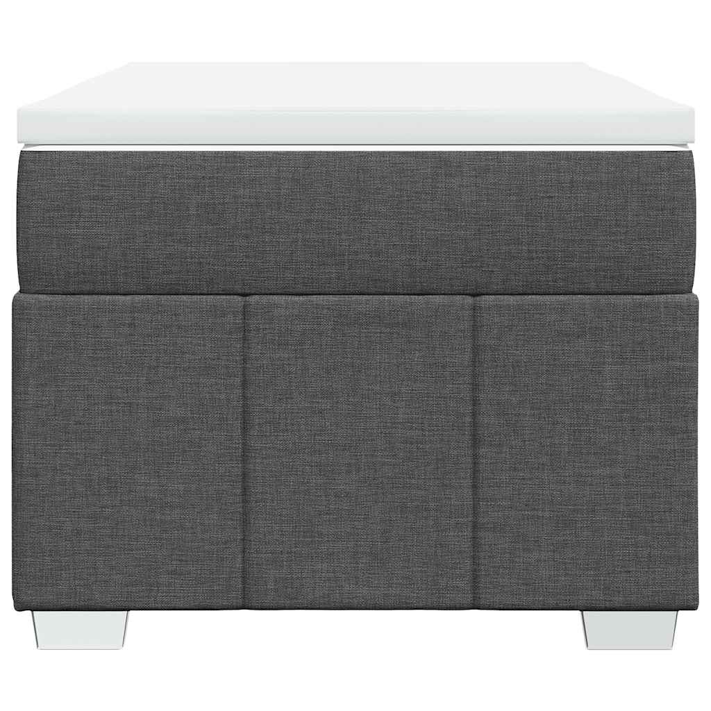 Sommier à lattes de lit avec matelas Gris foncé 100x200cm Tissu - XIOS
