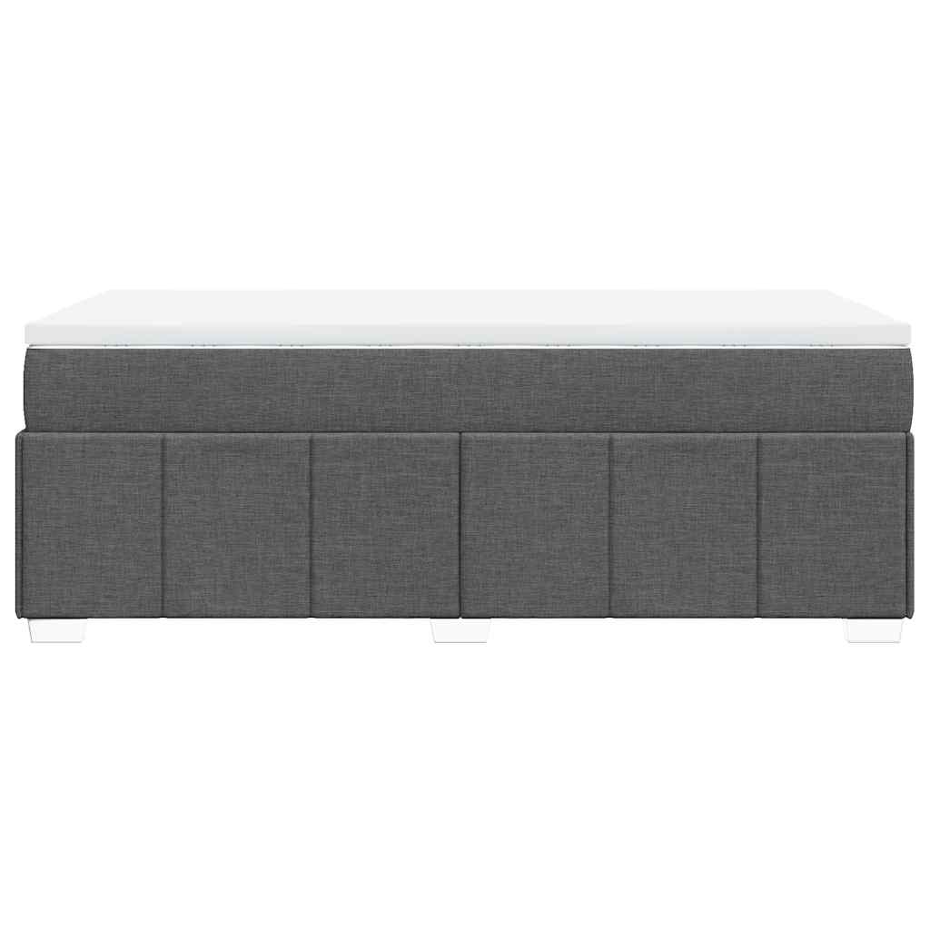 Sommier à lattes de lit avec matelas Gris foncé 100x200cm Tissu - XIOS
