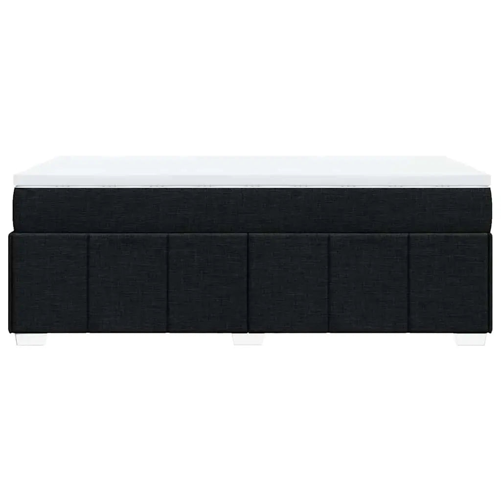 Sommier à lattes de lit avec matelas Noir 100x200 cm Tissu - XIOS