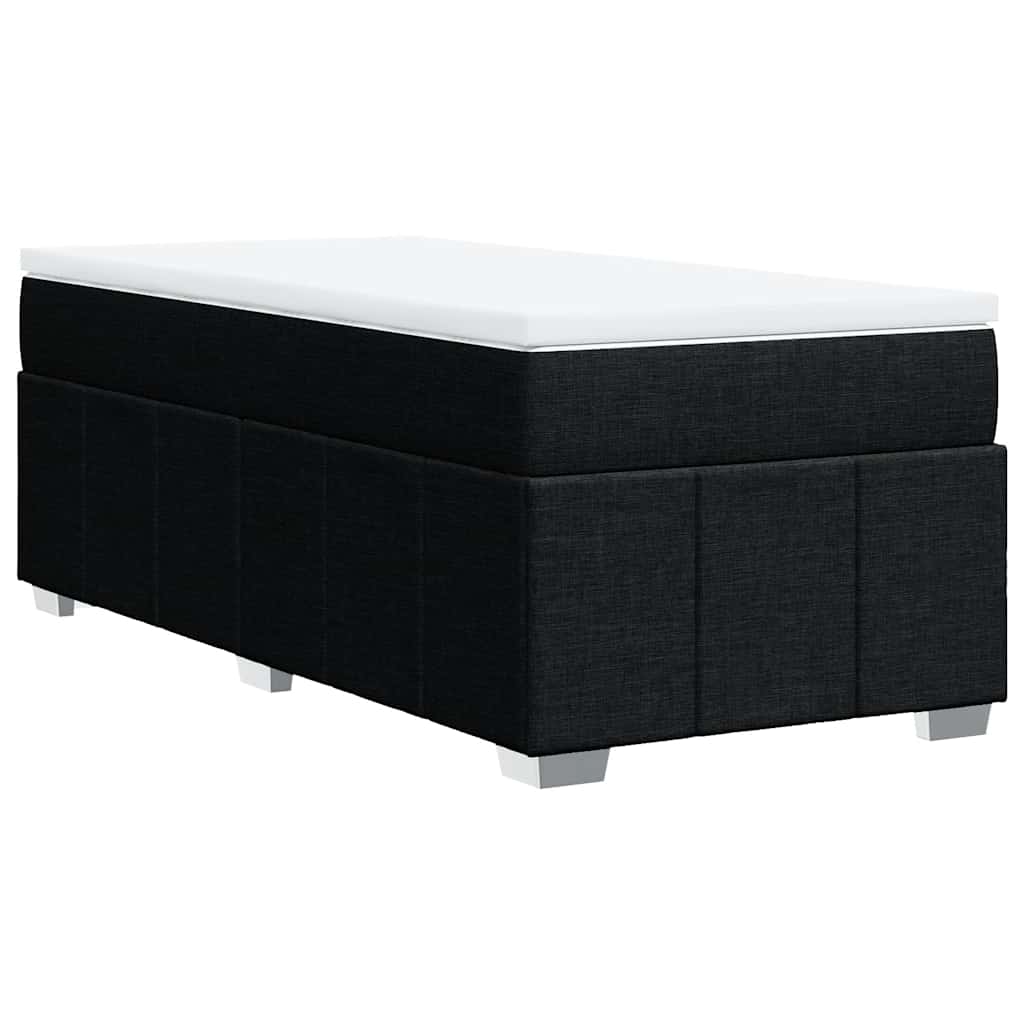 Sommier à lattes de lit avec matelas Noir 100x200 cm Tissu - XIOS