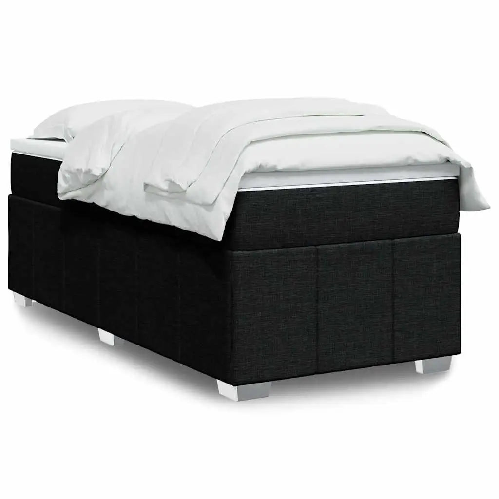 Sommier à lattes de lit avec matelas Noir 100x200 cm Tissu - XIOS