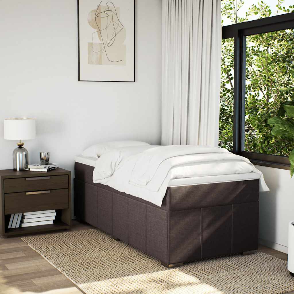 Sommier à lattes de lit avec matelas Marron foncé 100x200 cm - XIOS