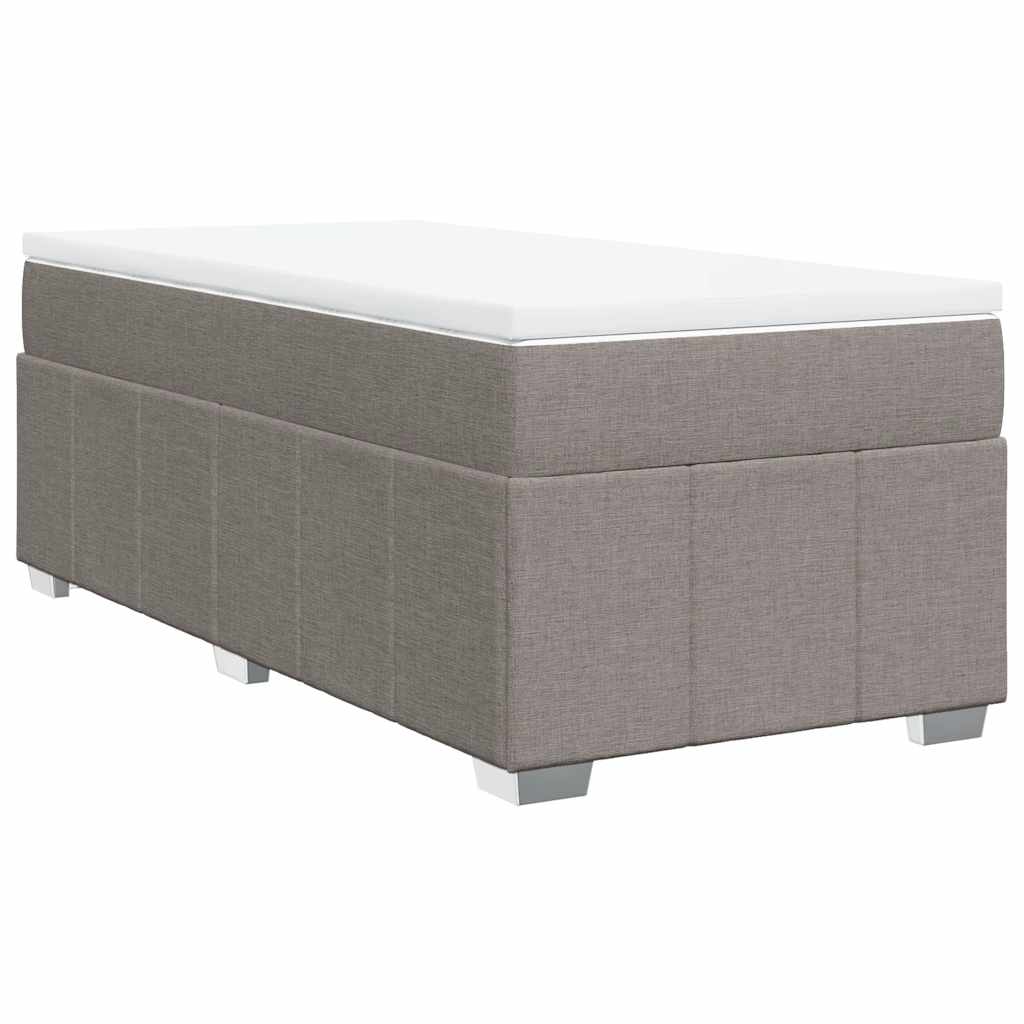 Sommier à lattes de lit avec matelas Taupe 100x200 cm Tissu - XIOS
