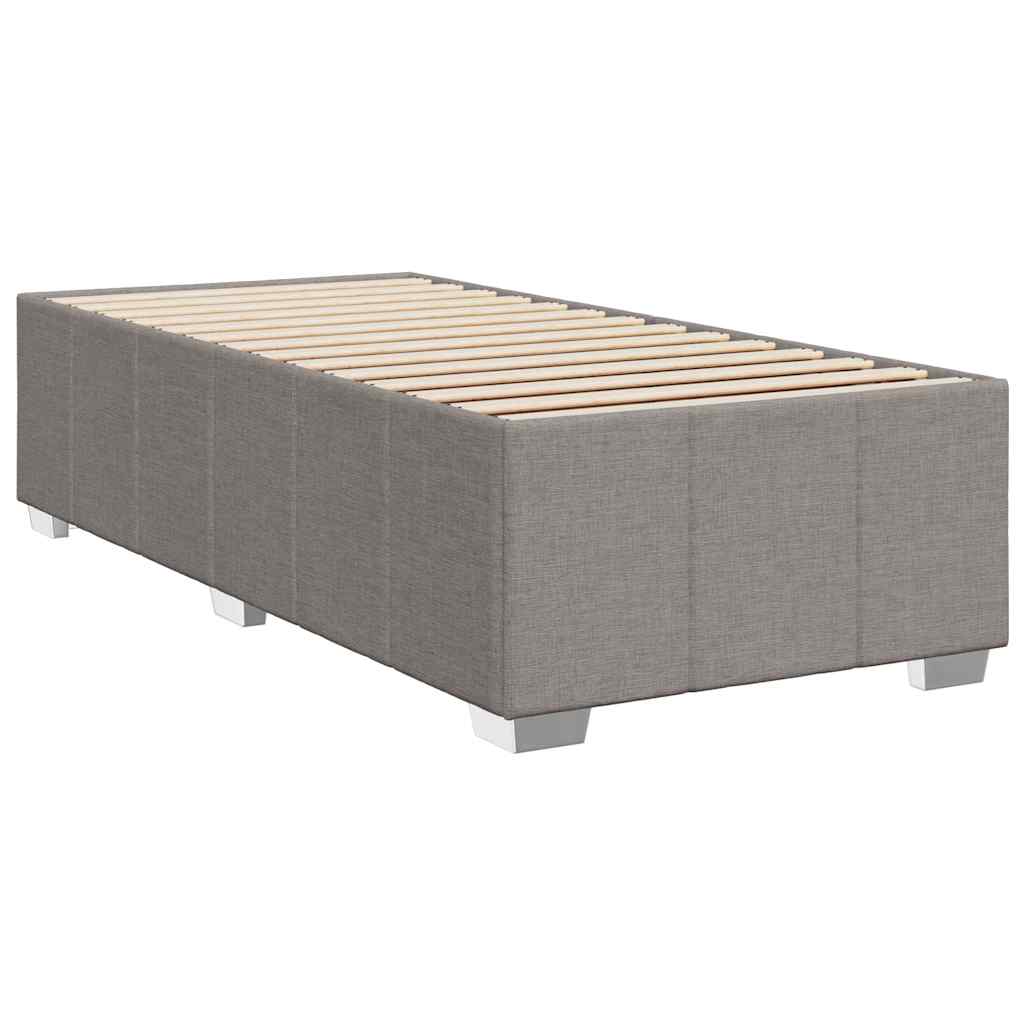 Sommier à lattes de lit avec matelas Taupe 100x200 cm Tissu - XIOS