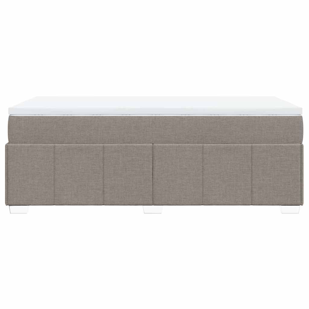 Sommier à lattes de lit avec matelas Taupe 100x200 cm Tissu - XIOS