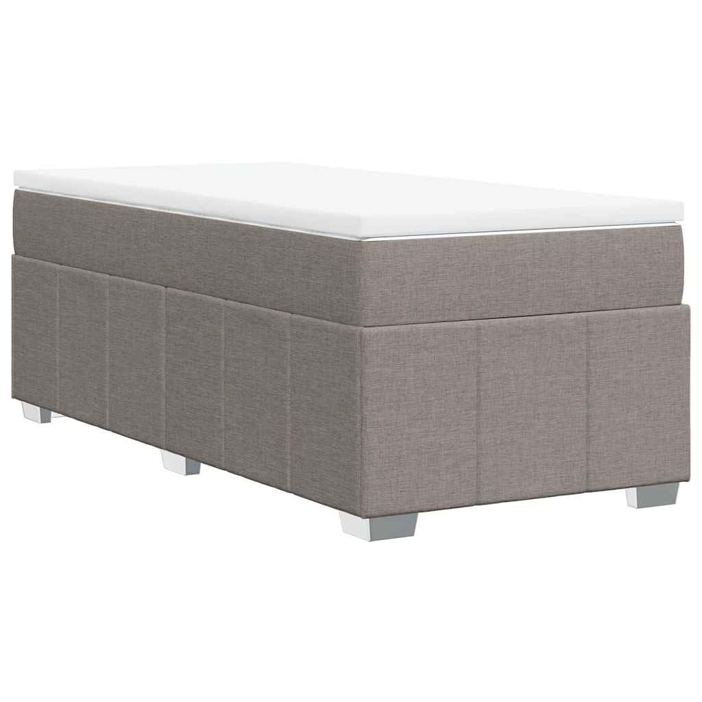 Sommier à lattes de lit avec matelas Taupe 100x200 cm Tissu - XIOS