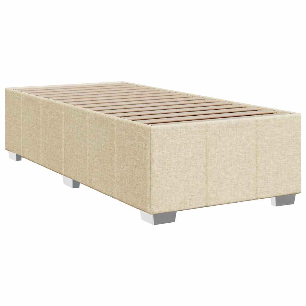 Sommier à lattes de lit avec matelas Crème 100x200 cm Tissu - XIOS