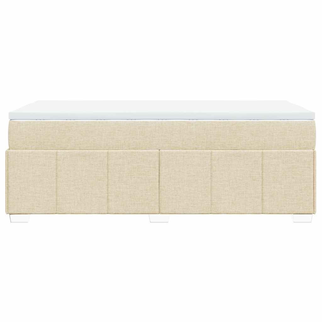 Sommier à lattes de lit avec matelas Crème 100x200 cm Tissu - XIOS