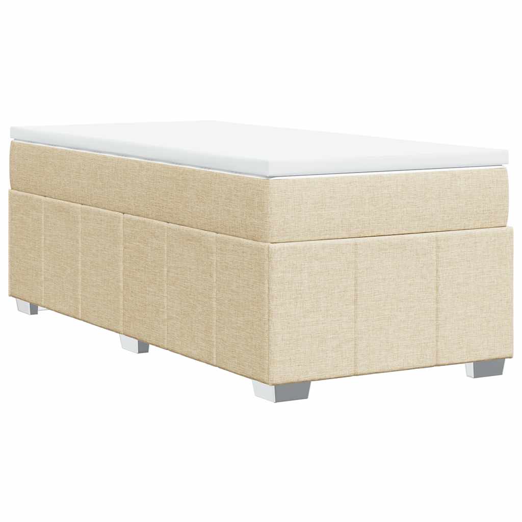 Sommier à lattes de lit avec matelas Crème 100x200 cm Tissu - XIOS