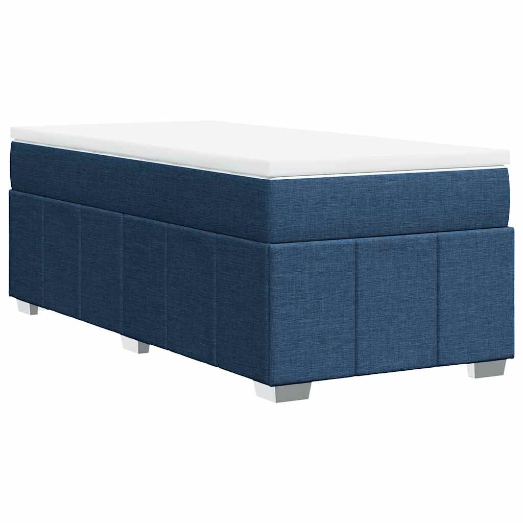 Sommier à lattes de lit avec matelas Bleu 100x200 cm Tissu - XIOS