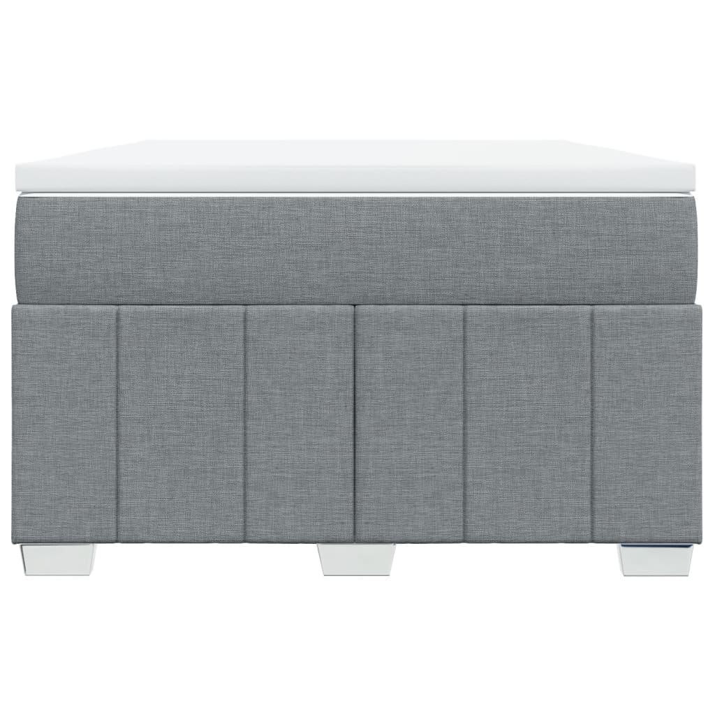 Sommier à lattes de lit et matelas gris clair 120x190 cm tissu - XIOS