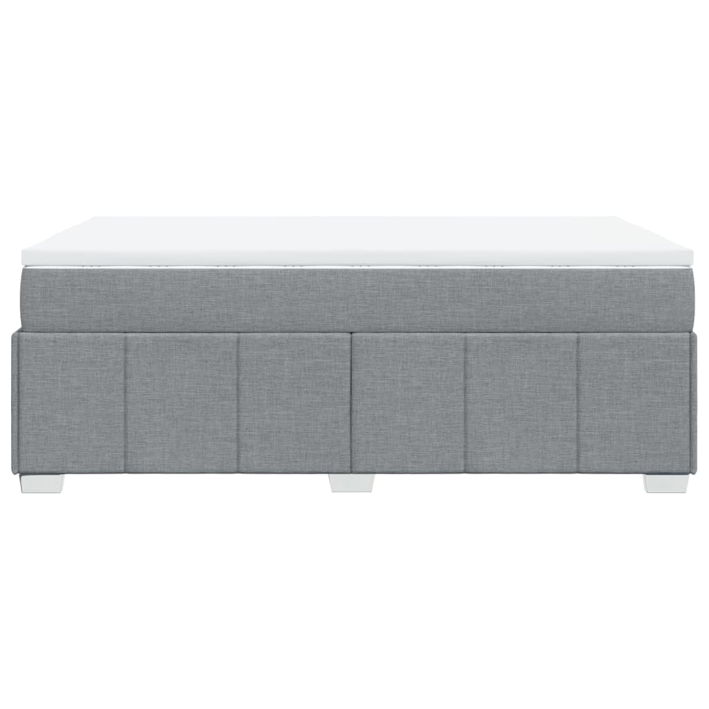 Sommier à lattes de lit et matelas gris clair 120x190 cm tissu - XIOS