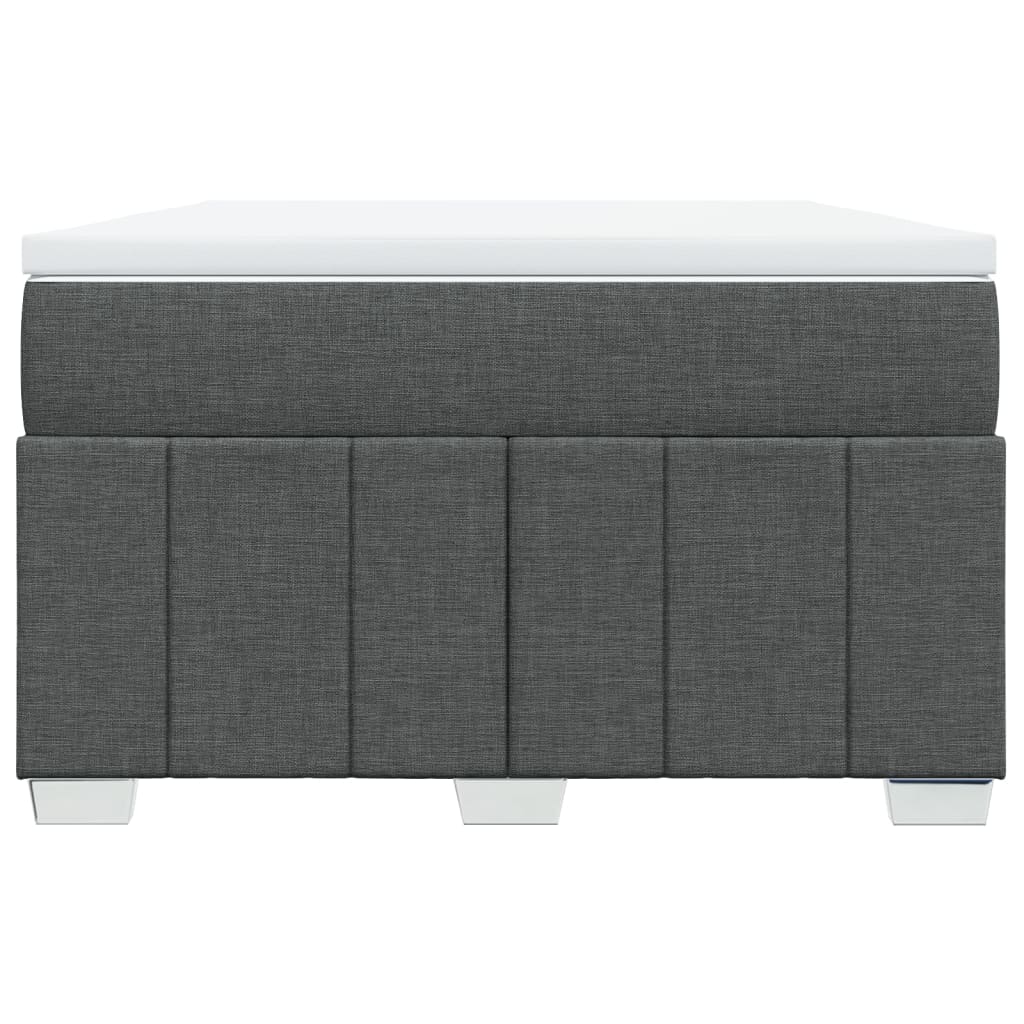 Sommier à lattes de lit avec matelas gris foncé 120x190cm tissu - XIOS