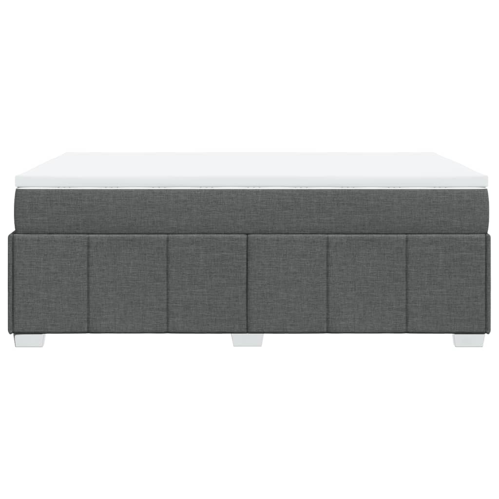 Sommier à lattes de lit avec matelas gris foncé 120x190cm tissu - XIOS