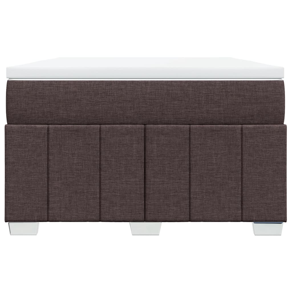 Sommier à lattes de lit et matelas marron foncé 120x190cm tissu - XIOS