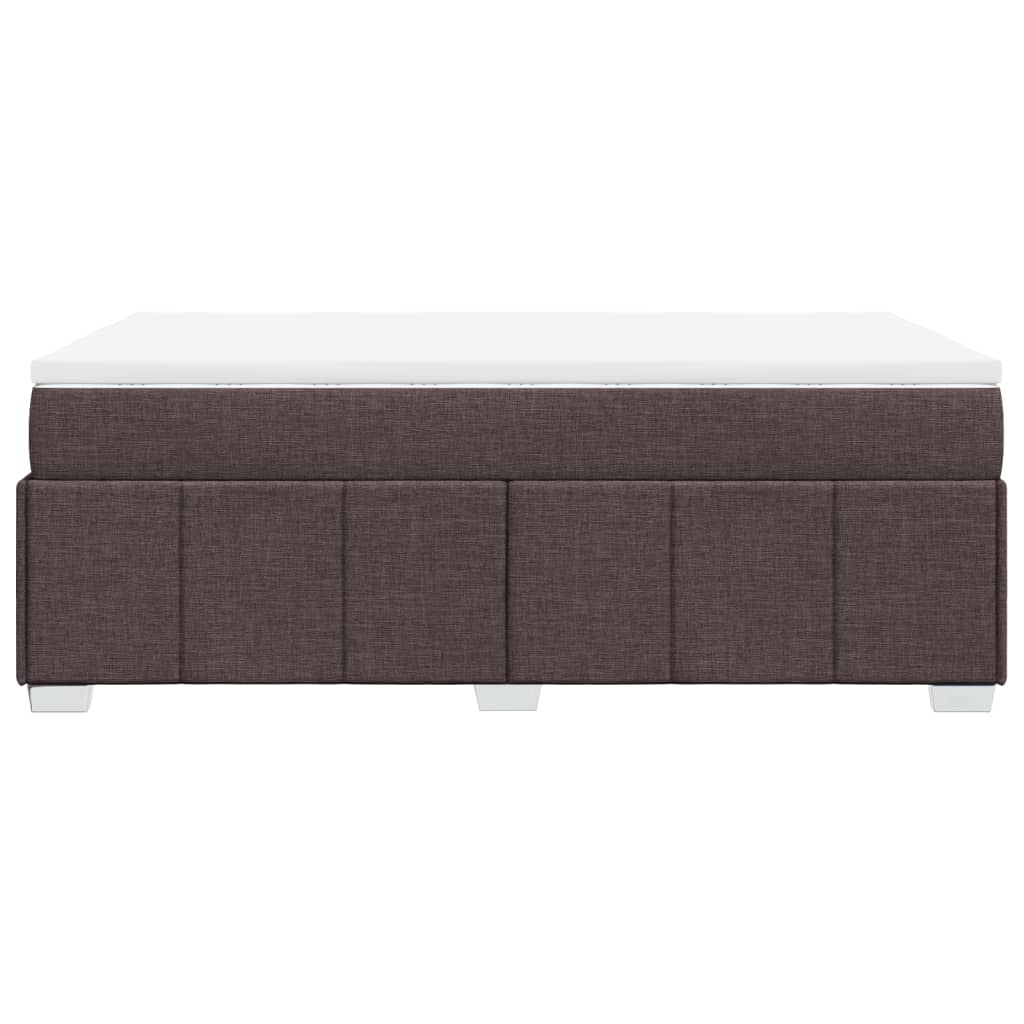 Sommier à lattes de lit et matelas marron foncé 120x190cm tissu - XIOS