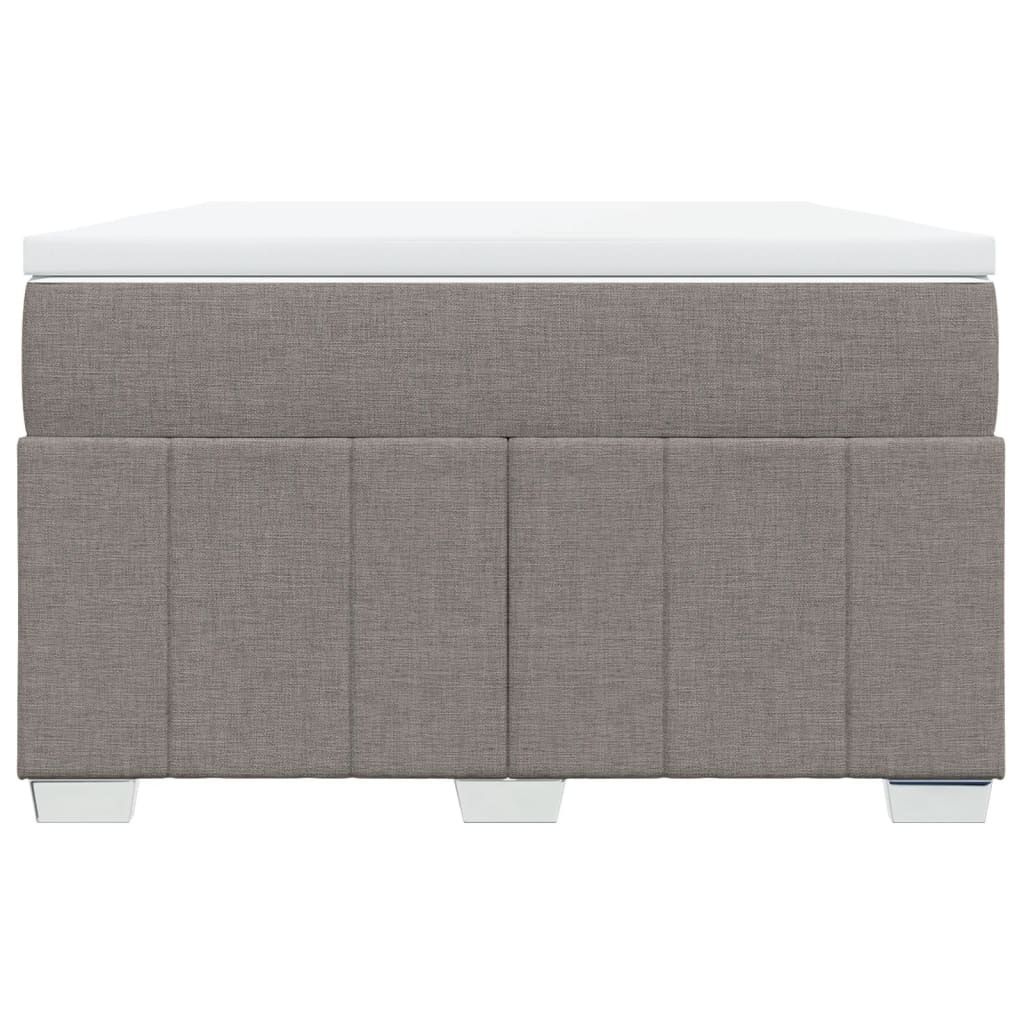 Sommier à lattes de lit avec matelas taupe 120x190 cm tissu - XIOS