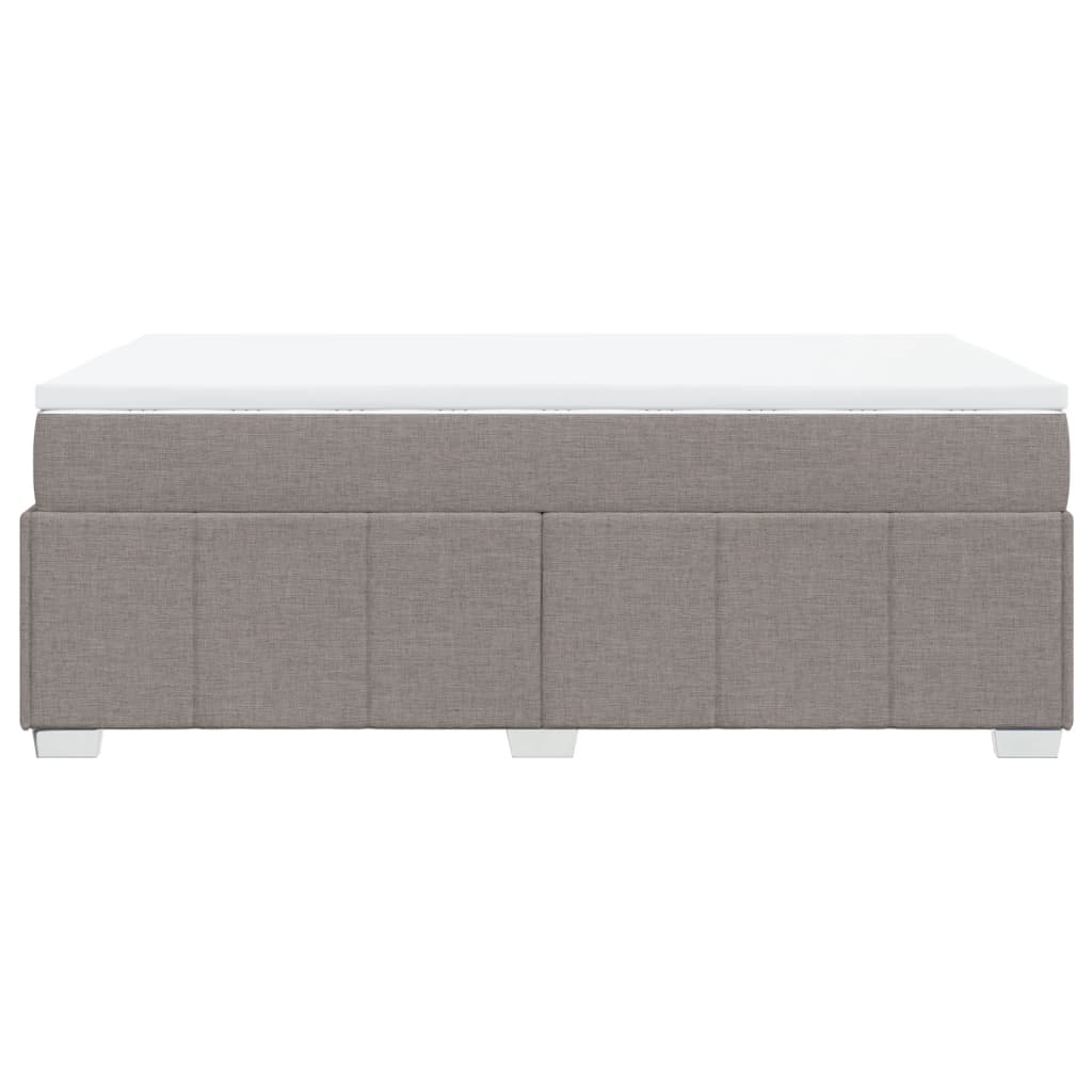 Sommier à lattes de lit avec matelas taupe 120x190 cm tissu - XIOS