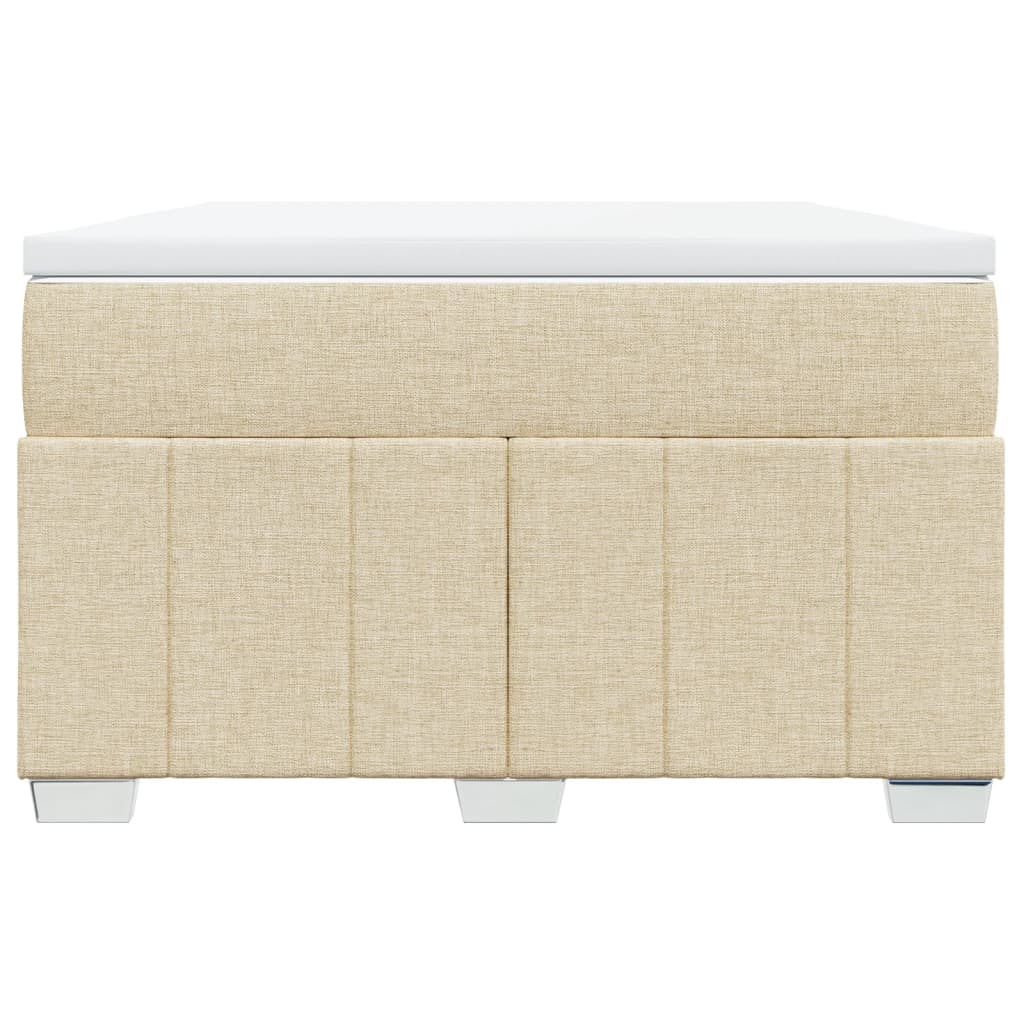Sommier à lattes de lit avec matelas crème 120x190 cm tissu - XIOS