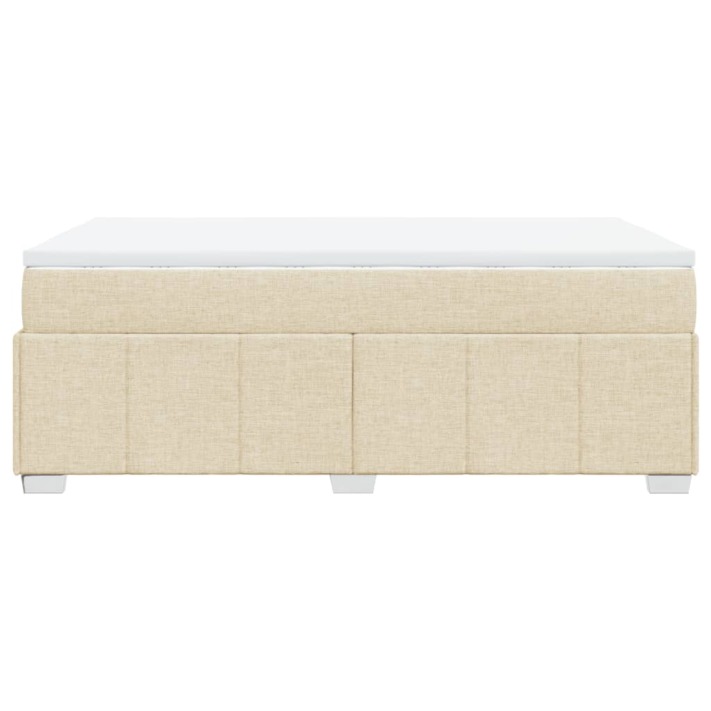 Sommier à lattes de lit avec matelas crème 120x190 cm tissu - XIOS