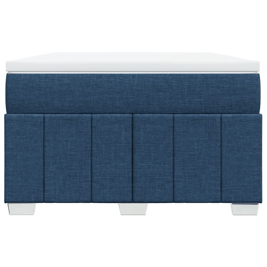 Sommier à lattes de lit avec matelas bleu 120x190 cm tissu - XIOS