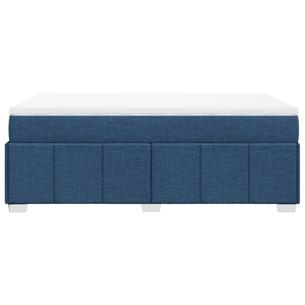 Sommier à lattes de lit avec matelas bleu 120x190 cm tissu - XIOS
