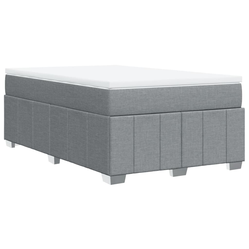 Sommier à lattes de lit avec matelas Gris clair 120x200cm Tissu - XIOS