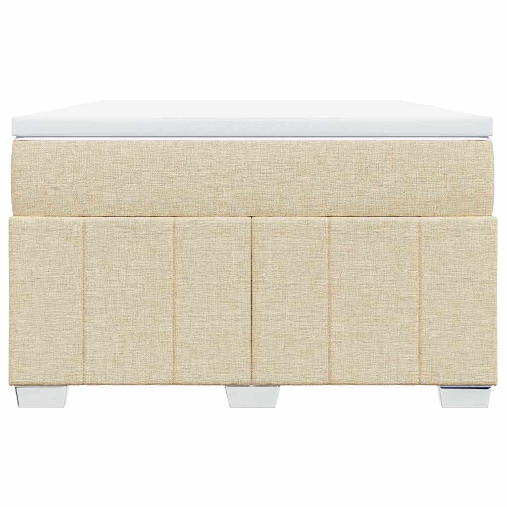Sommier à lattes de lit avec matelas Crème 120x200 cm Tissu - XIOS