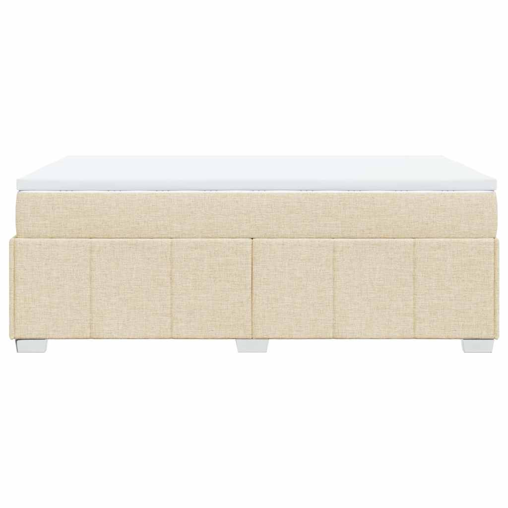 Sommier à lattes de lit avec matelas Crème 120x200 cm Tissu - XIOS