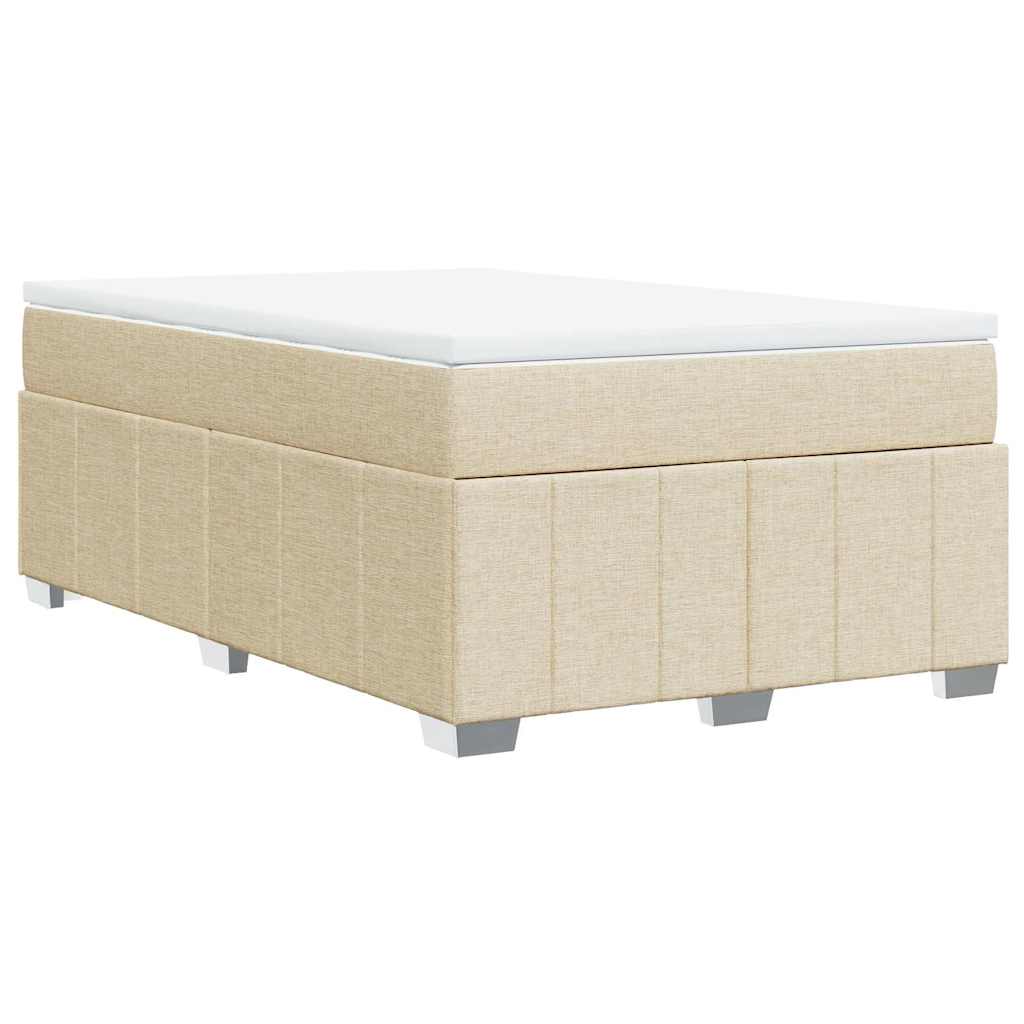 Sommier à lattes de lit avec matelas Crème 120x200 cm Tissu - XIOS