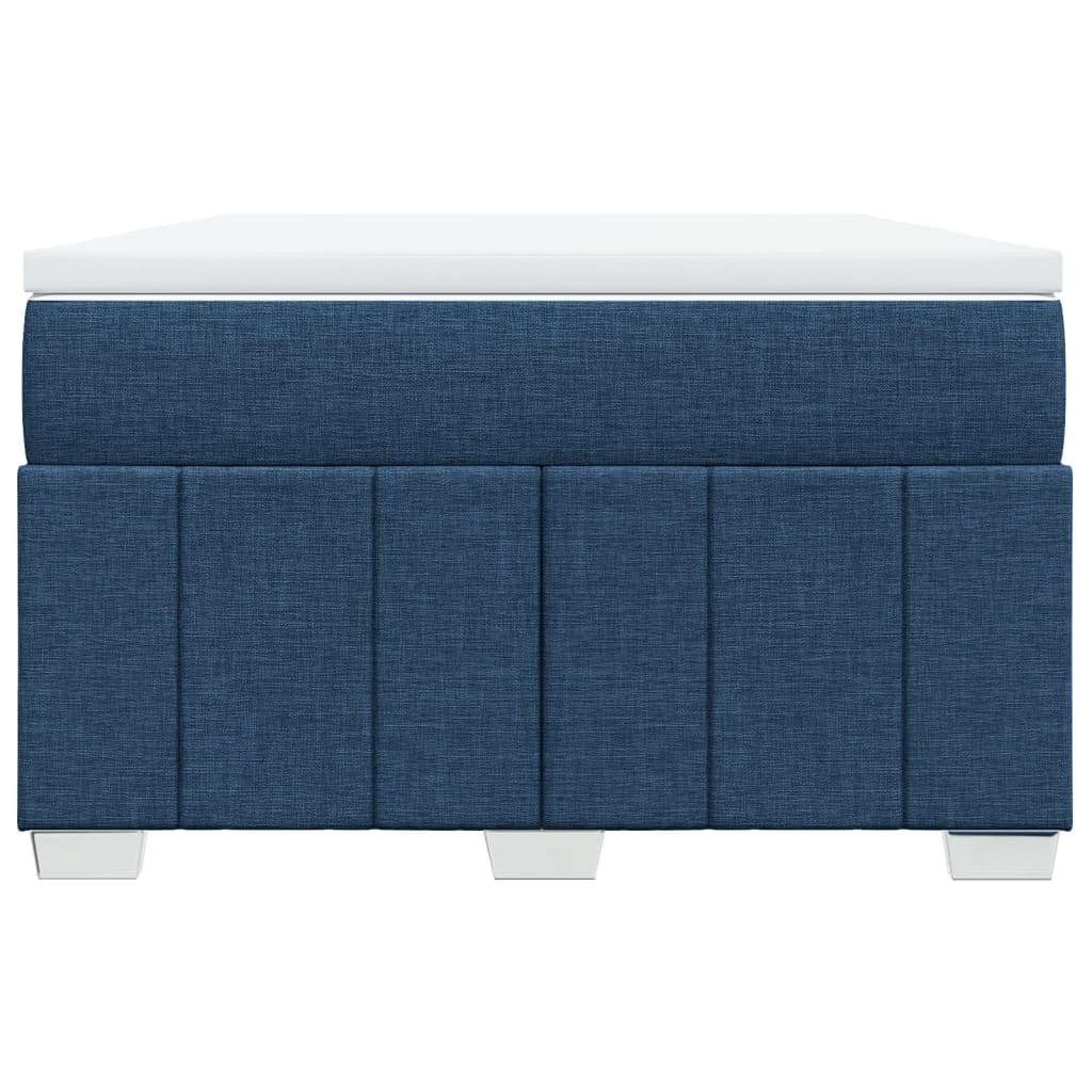 Sommier à lattes de lit avec matelas Bleu 120x200 cm Tissu - XIOS