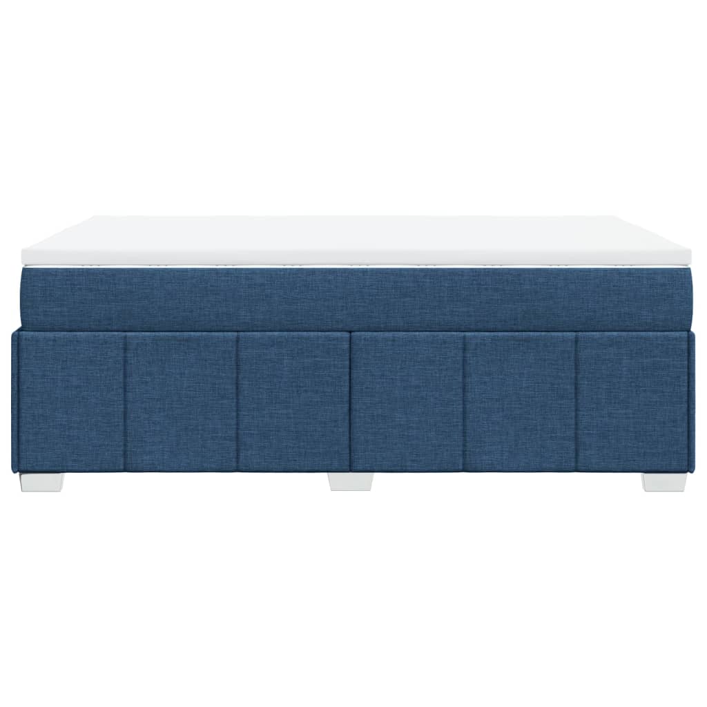 Sommier à lattes de lit avec matelas Bleu 120x200 cm Tissu - XIOS