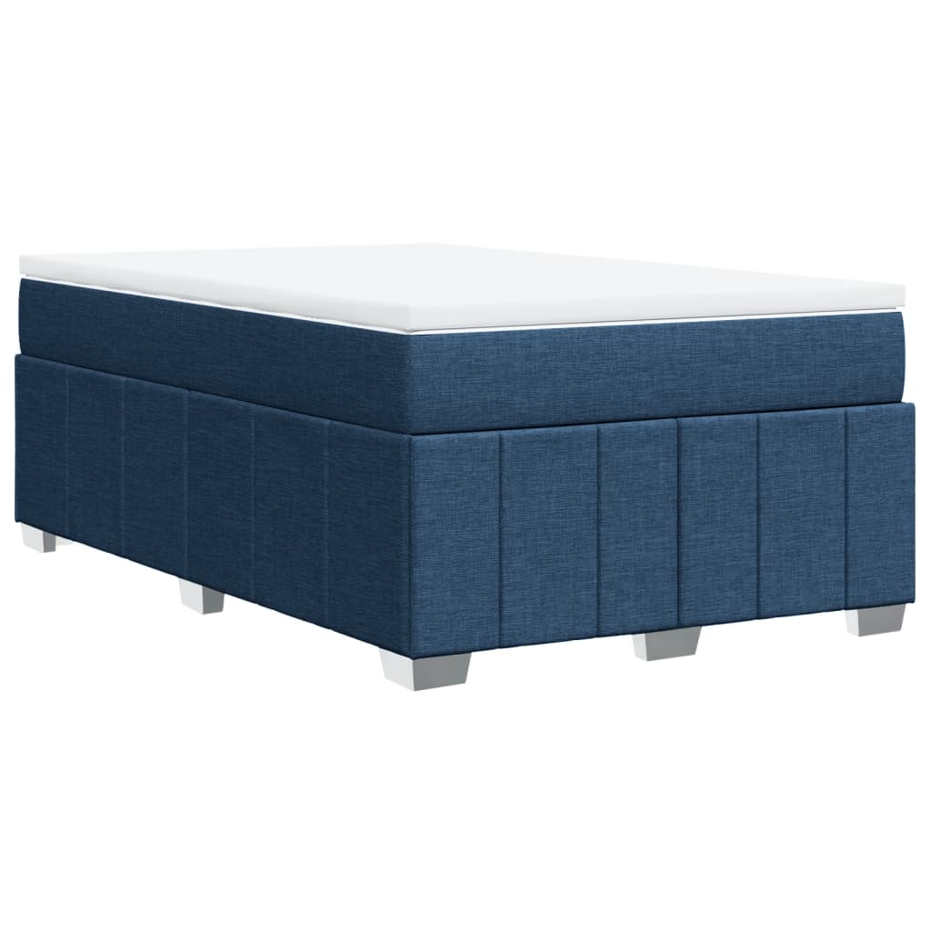 Sommier à lattes de lit avec matelas Bleu 120x200 cm Tissu - XIOS