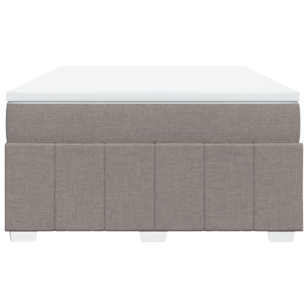 Sommier à lattes de lit avec matelas Taupe 140x190 cm Tissu - XIOS