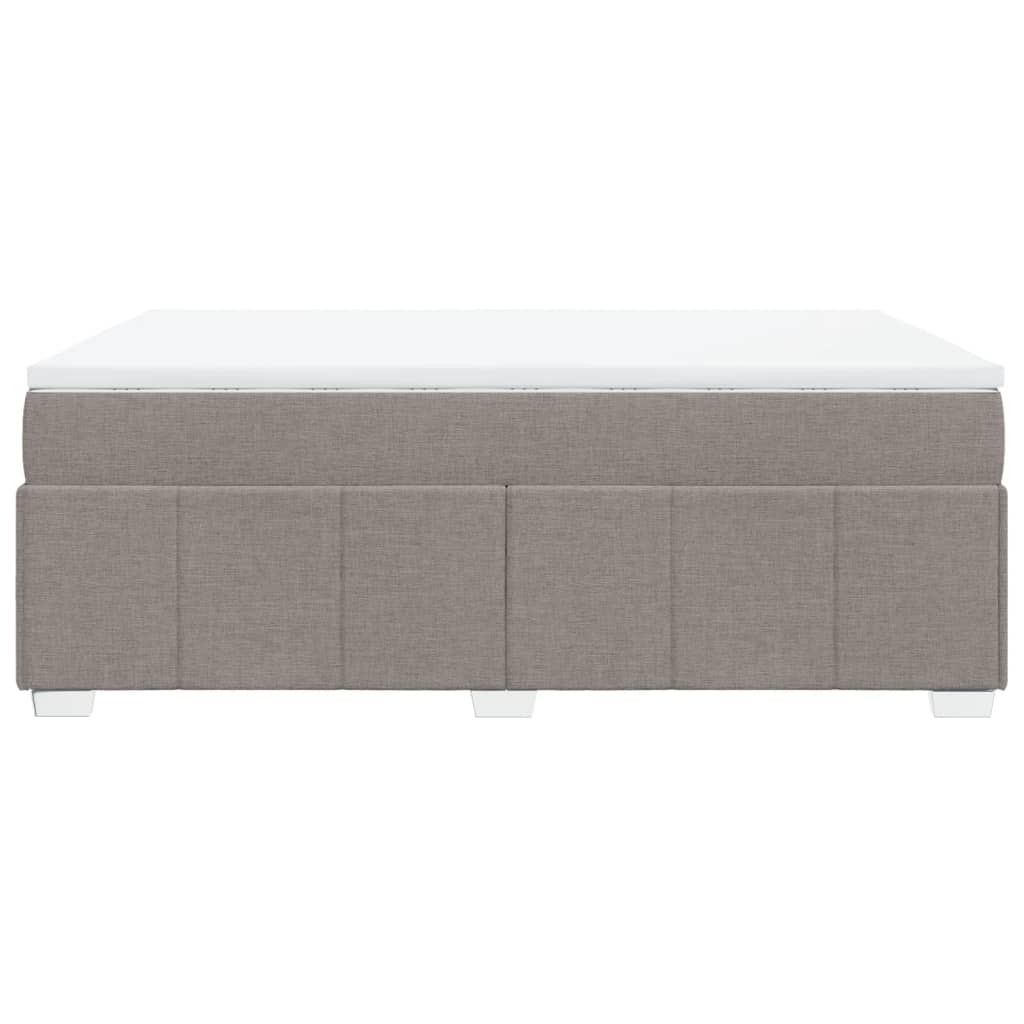 Sommier à lattes de lit avec matelas Taupe 140x190 cm Tissu - XIOS