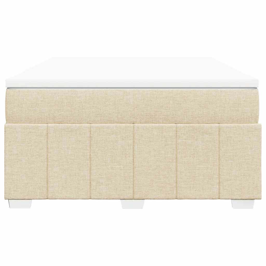 Sommier à lattes de lit avec matelas Crème 140x190 cm Tissu - XIOS