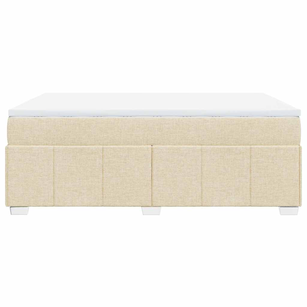 Sommier à lattes de lit avec matelas Crème 140x190 cm Tissu - XIOS