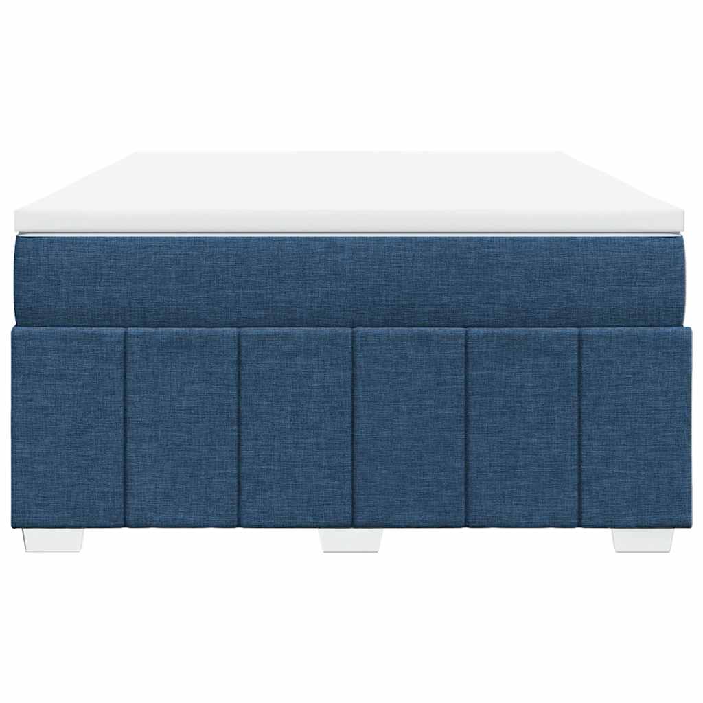Sommier à lattes de lit avec matelas Bleu 140x190 cm Tissu - XIOS