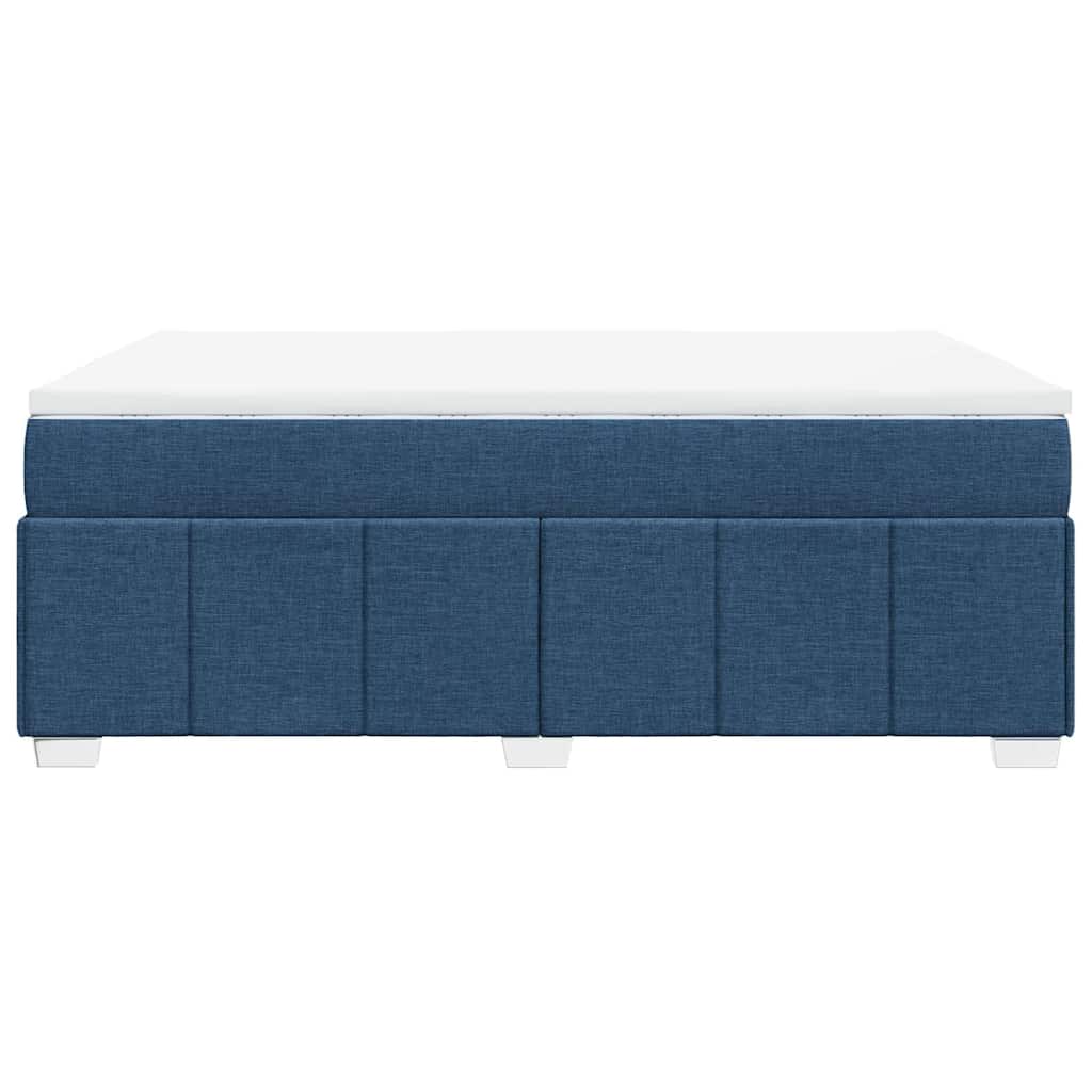 Sommier à lattes de lit avec matelas Bleu 140x190 cm Tissu - XIOS