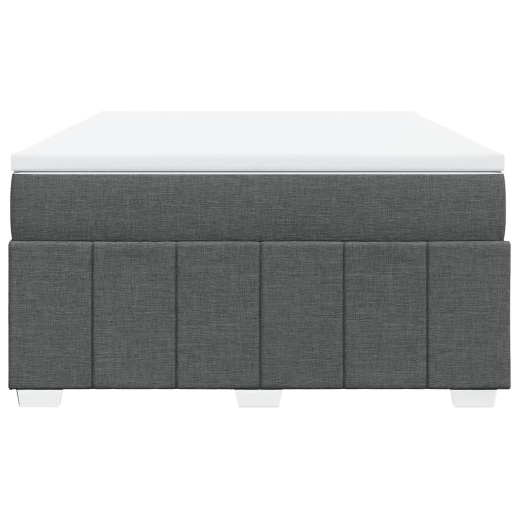 Sommier à lattes de lit avec matelas Gris foncé 140x200cm Tissu - XIOS