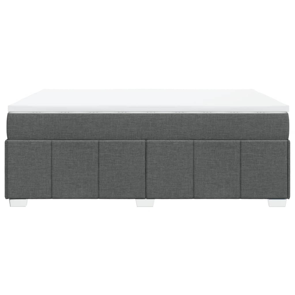 Sommier à lattes de lit avec matelas Gris foncé 140x200cm Tissu - XIOS