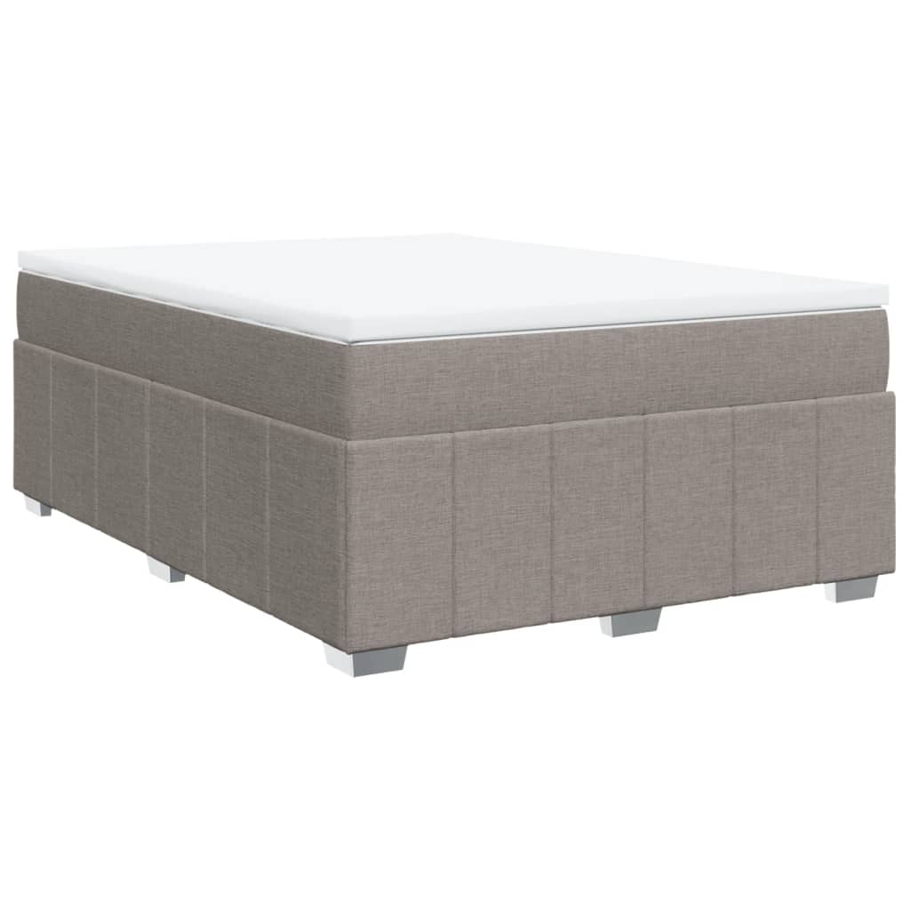 Sommier à lattes de lit avec matelas Taupe 140x200 cm Tissu - XIOS