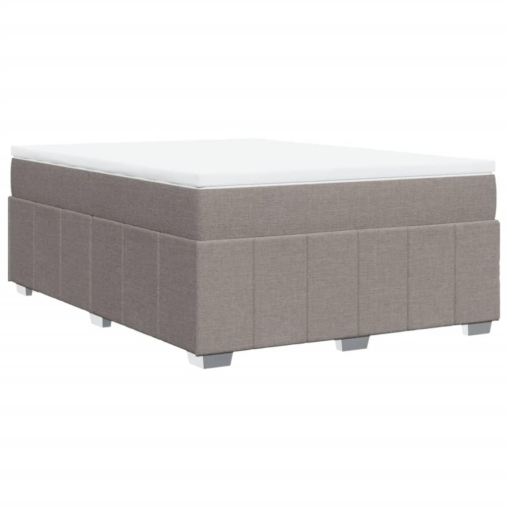 Sommier à lattes de lit avec matelas Taupe 140x200 cm Tissu - XIOS